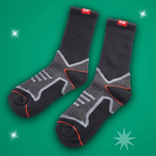 Scan Work Socks (Twin Pack) (XMS24)