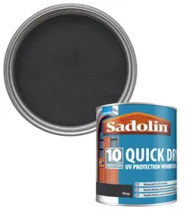 Sadolin Quick Dry UV Protection Woodstain, 1L - Ebony