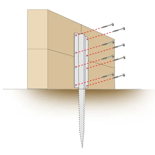 Double Sleeper Straight Support Spike Brown