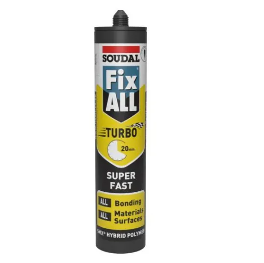 Soudal 122236 Fix All Turbo Smx Sealant/Adhesive Super Fast White 290ml 