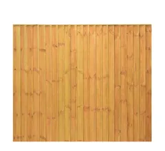 Grange Standard Feather Edge Fence Panel SFEP5, Golden Brown 1.5m (6ft x 5ft) - FSC Mix 70%