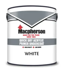 Macpherson Trade Quick Dry Acrylic Primer Undercoat White, 1L