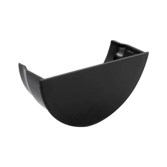 Floplast RE2B 112mm Black Half Round Gutter Internal Stop End