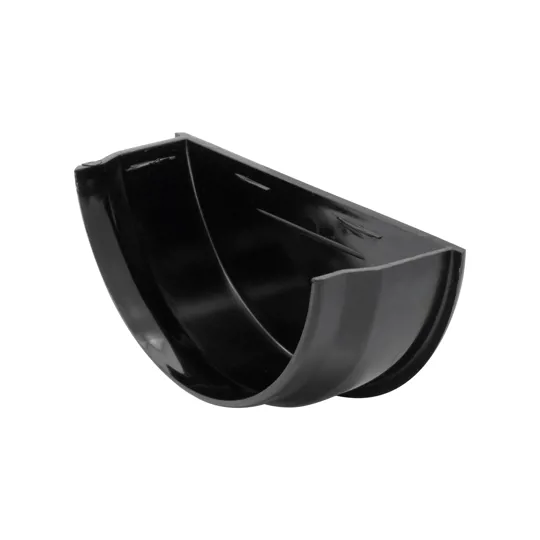 Floplast RE2B 112mm Black Half Round Gutter Internal Stop End