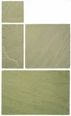 Global Stone Natural Sandstone York Green Paving, 285 x 285mm