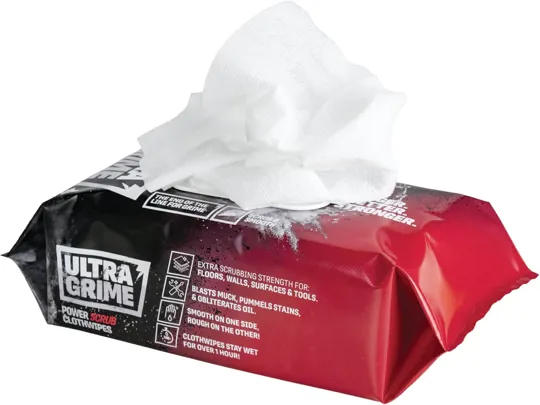 Ultragrime XXL+ Power Scrub Wipes (pack of 80)