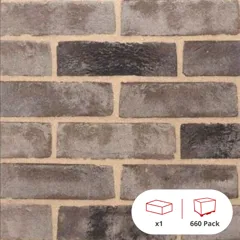Wienerberger Pagus Grey/Black Multi Stock Facing Brick, 65mm