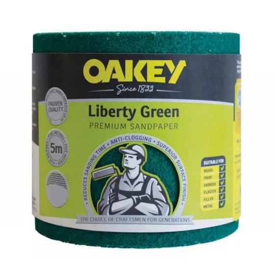 Oakey 66261116692 Liberty Green Sanding Roll 115x5m P60