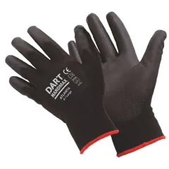 Handmax Black PU Glove, Large / Size 9