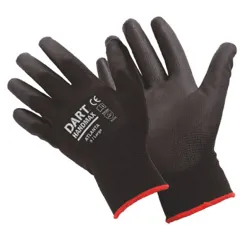 Handmax Black PU Gloves, Large / Size 9