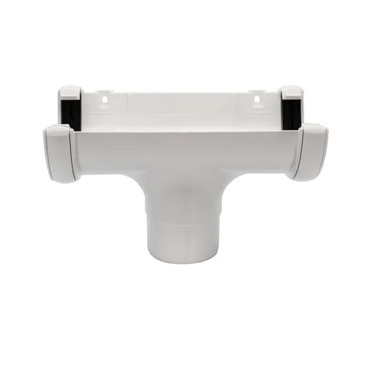 Floplast RO1W 112mm White Half Round Running Outlet