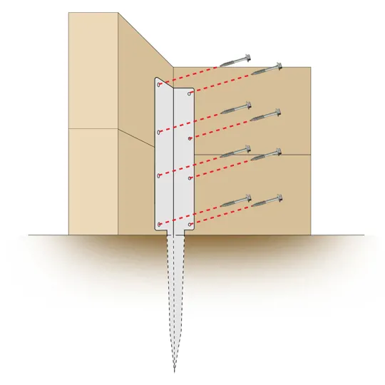 Double Sleeper Corner Support Spike Brown