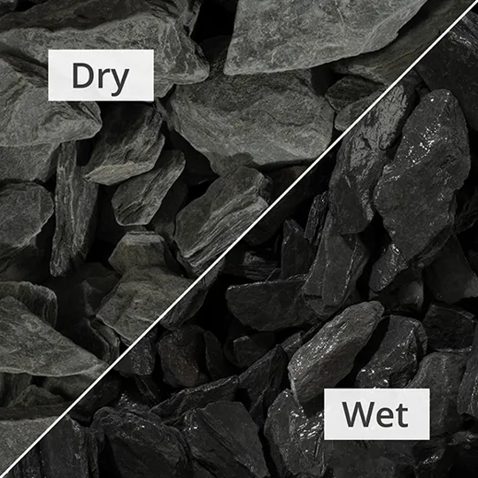 Long Rake Charcoal Black Slate 40mm (20kg)