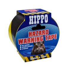 Hippo H18406 Hazard Tape Yellow/Black, 50mm / 2 x 33m