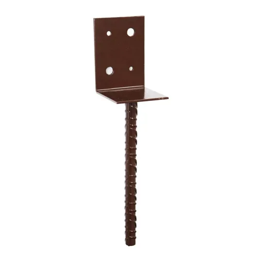 No.75mm (3) 494 Sleeper / Base Anchor Bracket Concrete In Brown