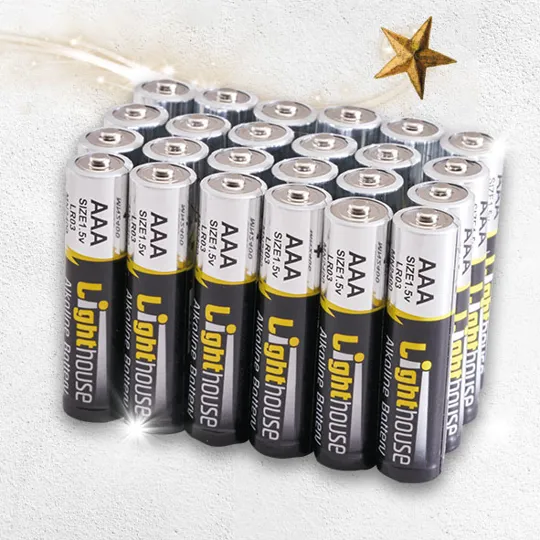 Lighthouse 24 AAA Alkaline Batteries (XMS23)