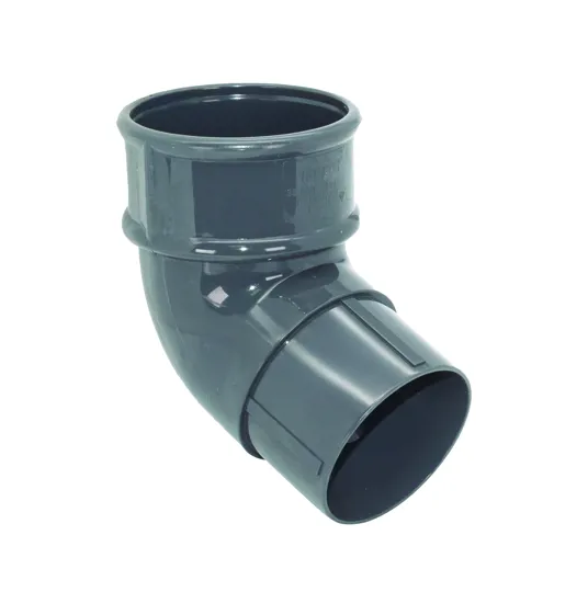 Floplast RB2AG 68mm Anthracite Grey Round Downpipe Offset Bend