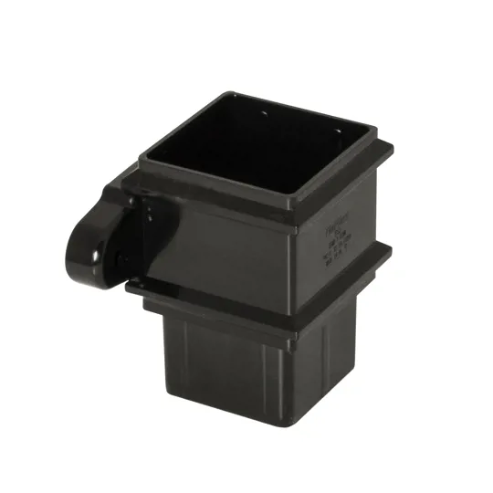 Floplast RSS2B 65mm Black Square Downpipe Socket + Lugs