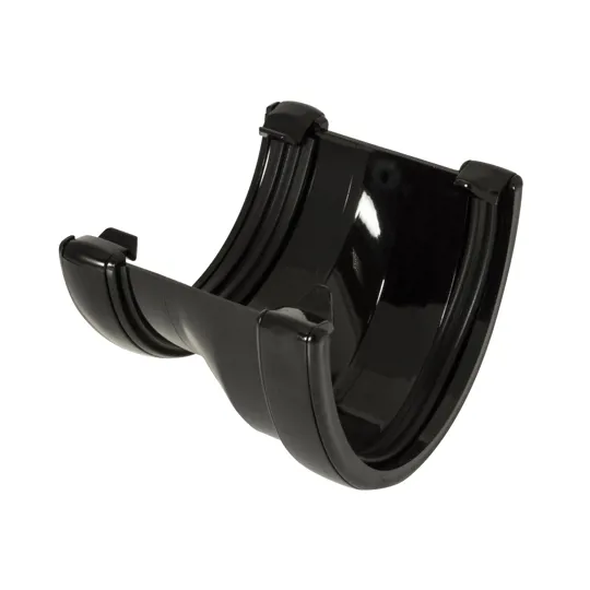 Floplast RHR3BL  Hi-Cap Black Half Round Adaptor