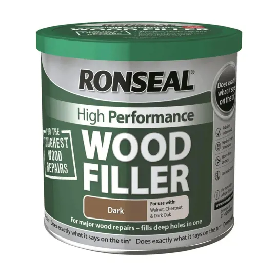 Ronseal 36384 High Performance Wood Filler Dark 550g 