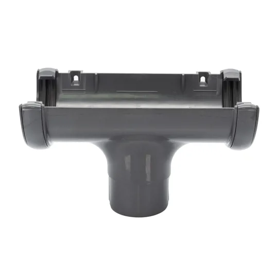 Floplast RO1AG 112mm Anthracite Grey Half Round Gutter Running Outlet