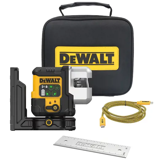 DeWalt DCLE14301 USB 3 x 180 Green Laser
