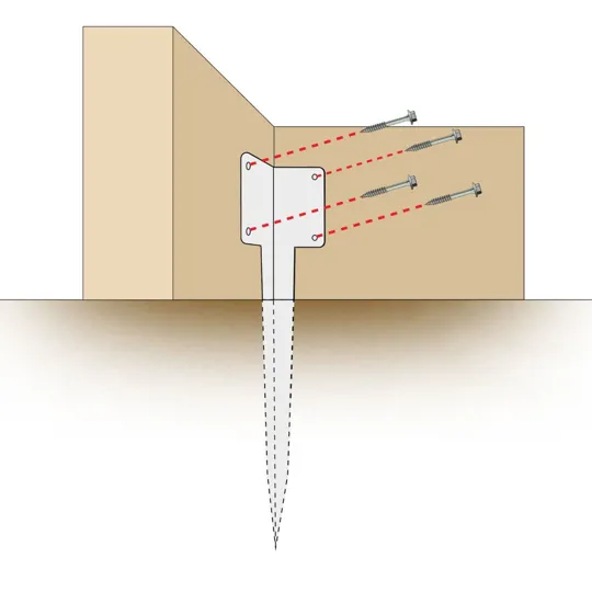 Single Sleeper Corner Support Spike Hot Spelter Galv'd