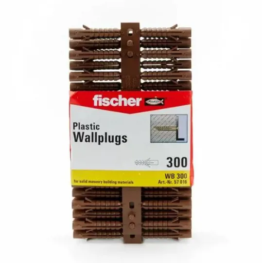 Fischer WB300 Brown Plastic Wallplug Pk300