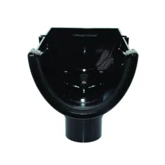 FloPlast ROH2BL HiCap Black Round Gutter Stop End Outlet