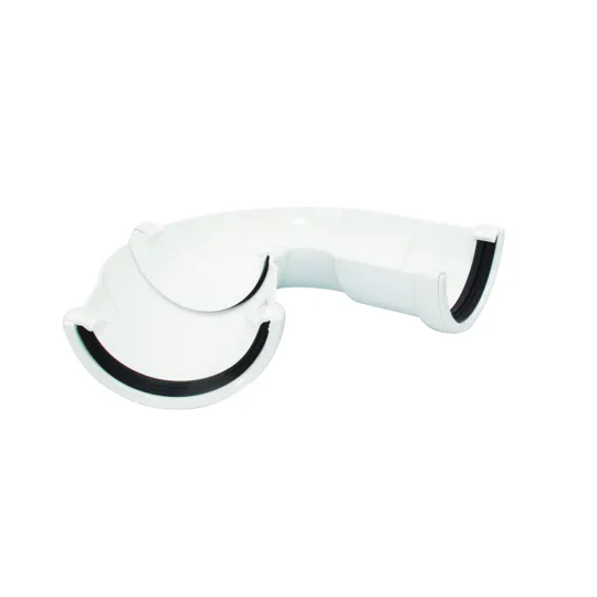 Floplast RA3W 112mm White Round Downpipe Adjustable Angle