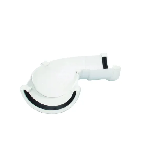 Floplast RA3W 112mm White Round Downpipe Adjustable Angle