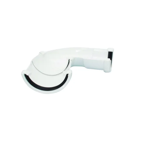 Floplast RA3W 112mm White Round Downpipe Adjustable Angle