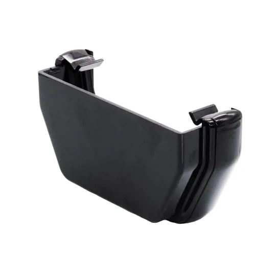 Floplast RES1B 114mm Black Square External Gutter Stop End