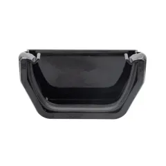 FloPlast RES1B 114mm Black Square External Gutter Stop End