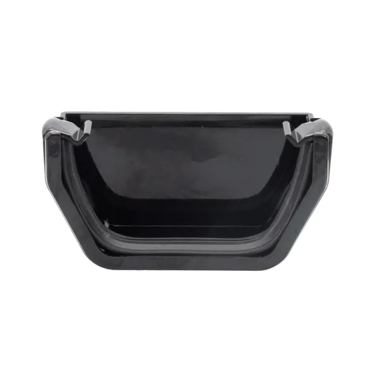 Floplast RES1B 114mm Black Square External Gutter Stop End