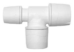 Polypipe PolyMax MAX1422 End Reduced Tee, 22 x 15 x 22mm