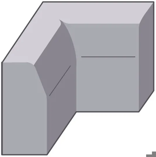 Kerb HBIA Half Batter Internal Angle 125 x 255 x 305mm