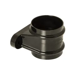 FloPlast RS2B 68mm Black Round Downpipe Socket & Lugs