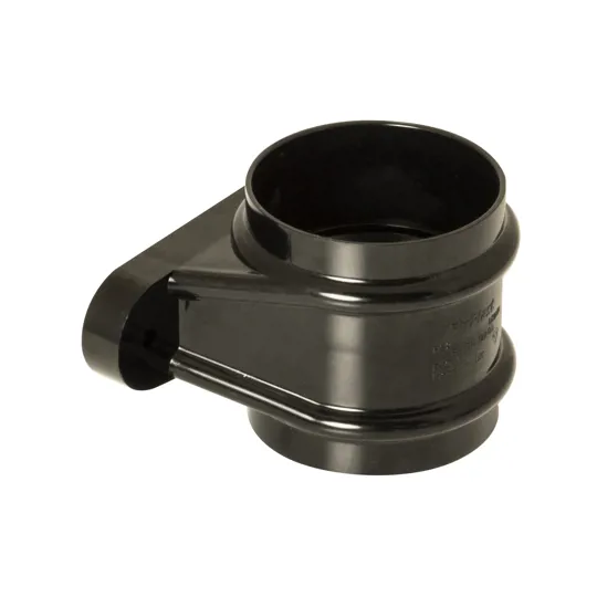 Floplast RS2B 68mm Black Round Downpipe Socket + Lugs