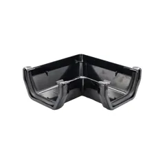 FloPlast RAS1B 114mm Black Square 90° Gutter Angle