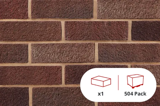 Carlton Heather Sandfaced 65mm Brick  (504 Per Pack)