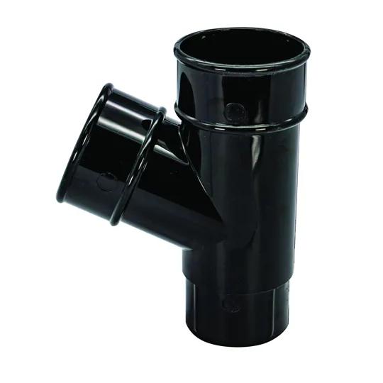 Floplast RY1B 68mm Black Round Downpipe 112� Branch
