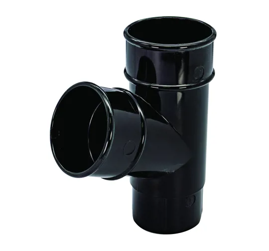 Floplast RY1B 68mm Black Round Downpipe 112� Branch