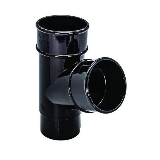 Floplast RY1B 68mm Black Round Downpipe 112� Branch