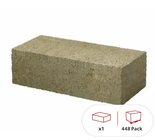 Concrete Common 100 x 65 x 215mm Brick (448 Per Pack)