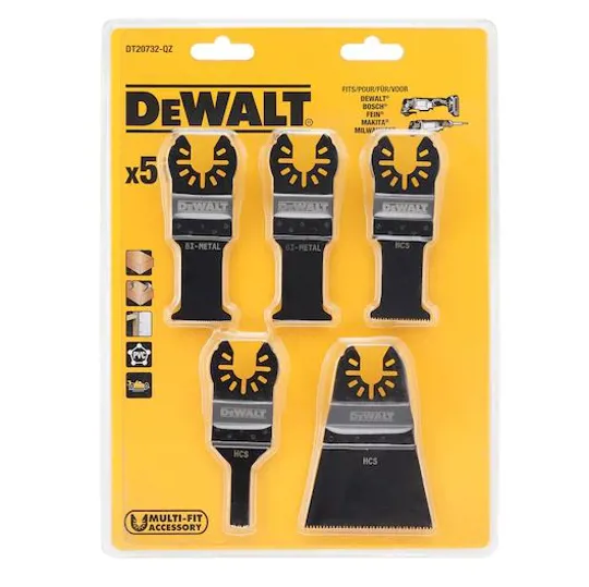 DeWalt DT20732 5 X Piece Multi Tool Blade Set