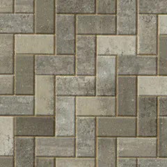 Brett Omega Block Paving, 200 x 100 x 50mm - Silver Haze