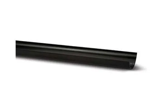 Polypipe RR100B 112mm Half Round Gutter 2m Length Black