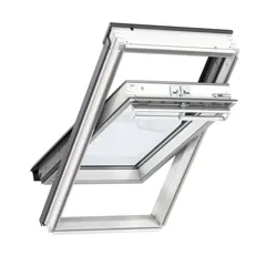 Velux GGU MK04 0070 White Polyurethane Centre Pivot Roof Window, 78 x 98cm