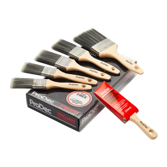 ProDec Trojan Brush Set with Woodworker Brush, 6 pcs set